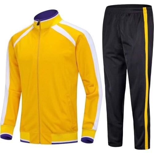 Mens Sportswear Solid Breathable Fleece Long Sleeve Jacket Jogging Mens Sport Running Soccer Basketball Suit