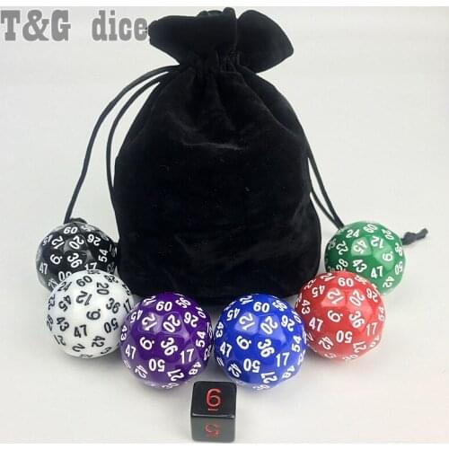High Quality 5PCS/Lot D60 Dice Set,Gaming Sixty Sided Die RPG for Birthday Parties Other Game Accessories Game,Gift