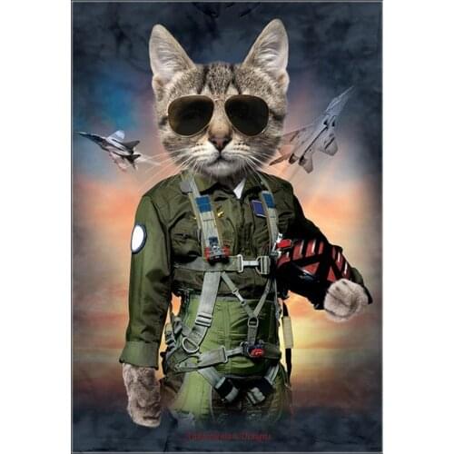 Embroidery Counted Cross Stitch Kits Needlework - Crafts 14 ct Aida DIY Arts Handmade Decor - Tom Cat