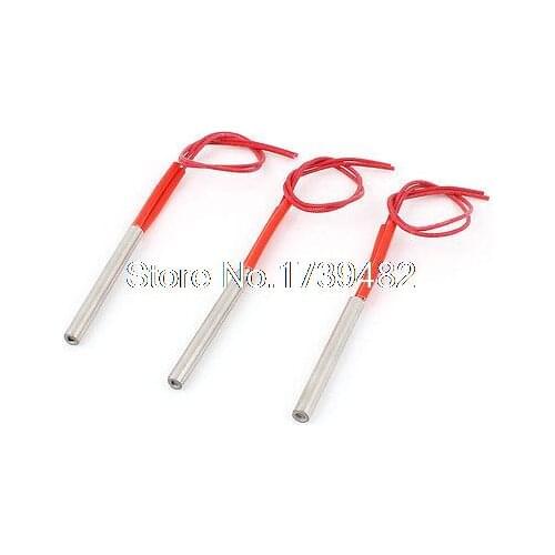 220V 250W 2-Wire Industry Mold Cartridge Heater Heating Element 8mm x 60mm 3Pcs