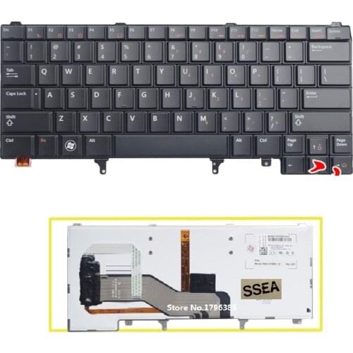 SSEA Brand New US Keyboard For DELL Latitude E6420 E5420 E5430 E6220 E6320 E6330 E6430 laptop Keyboard With backlight