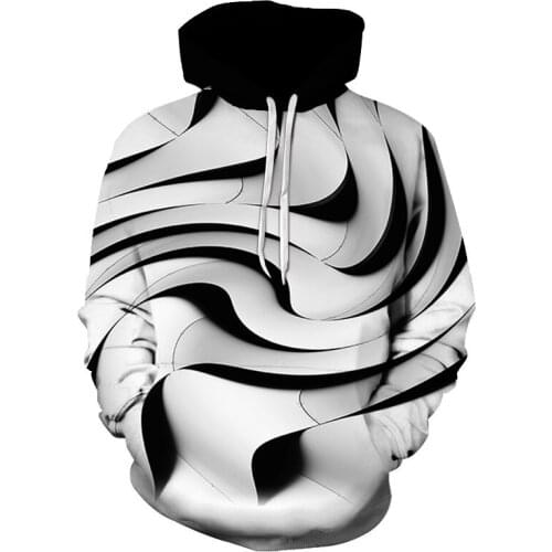 2021 new geometric hoodie 3D printed graphic hoodie Harajuku shirt casual sweatshirt Undershirt with hood Autumn and winter coat