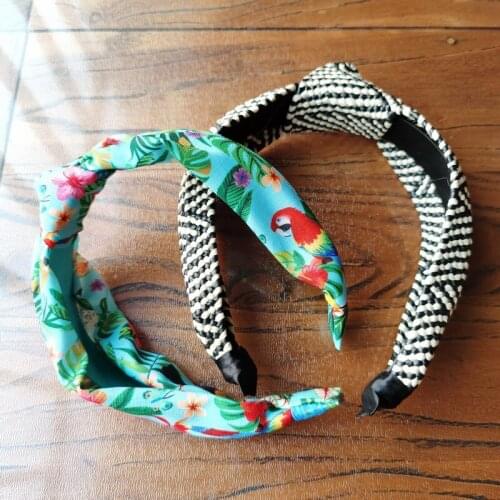 2021 New brand elegant print comfortable hair bands for girls fashion elegant hair hoop beauty headwear headband for women