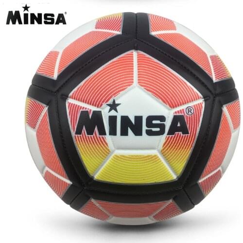 2018 New Brand MINSA PU Soccer Ball Official Size 5 Football Goal League Ball Outdoor Sport Training Balls futbol voetbal bola