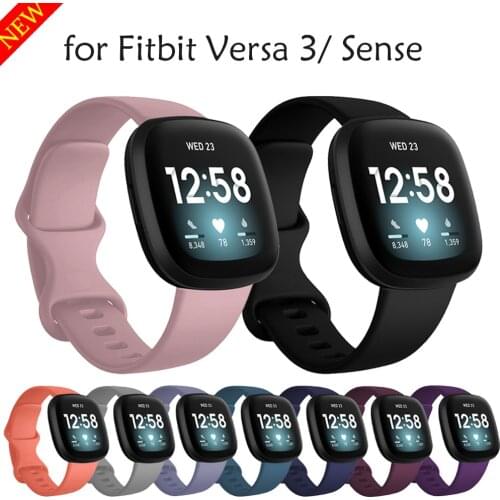 Original Silicone Strap for Fitbit Versa 3 Sense Watchband Soft Sport Colorful Wrist Straps for Fitbit Sense Versa 3 Accessories