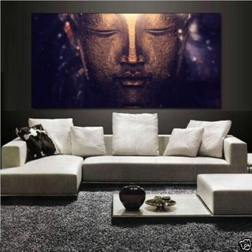 HOT Modern Abstract hand-draw Art Oil Painting:merciful Buddha large Canvas