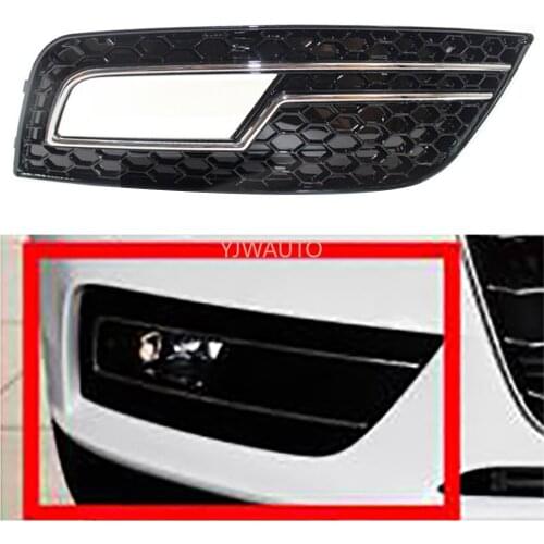 Fog Light Cover For Audi A4 B9 S4 RS4 2013~2015 Vent Car Grille Auto Front Lower Bumper Driving Lamp Cover 8K0807681K 8K0807682K