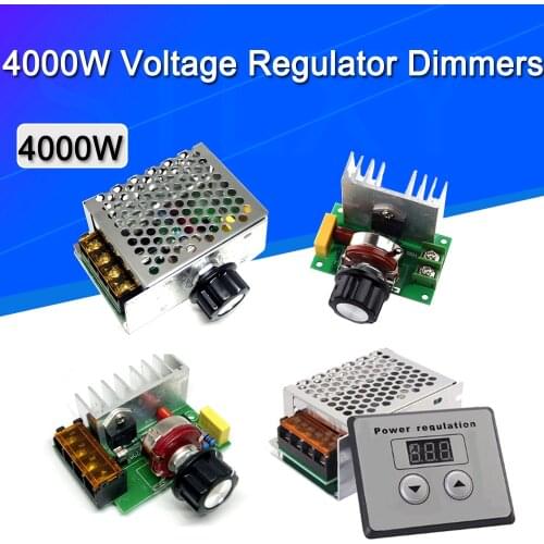 4000W 220V High Power Voltage Regulators SCR Speed Controller Electronic Voltage Regulator Governor Thermostat HR
