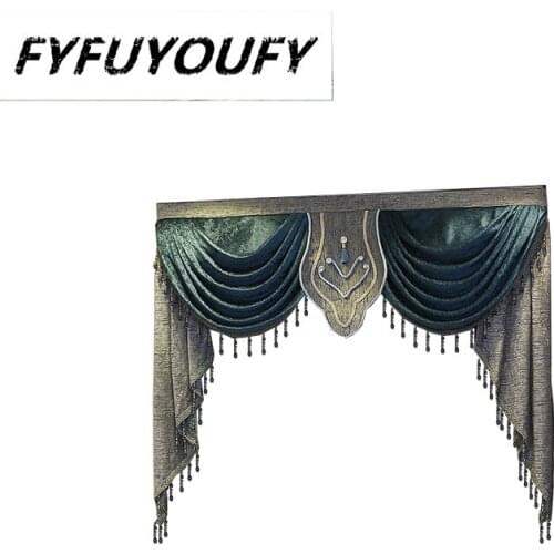 Luxury custom valance Used for curtains at the top (Buy VALANCE dedicated link/Not including Cloth curtain and tulle)