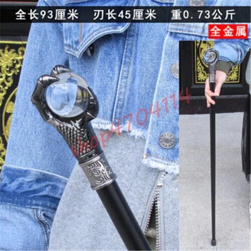 Zinc alloy handle, all-metal stainless steel, magic crystal, stick, handicraft, decoration, collection