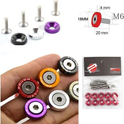 JDM Style Fender Washers (10pcs/Pack) Aluminum Washers And Bolt For Honda Civic Integra RSX EK EG DC QRF001