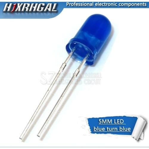 100pcs blue light-emitting diodes blue turn blue 5mm led new and original hjxrhgal