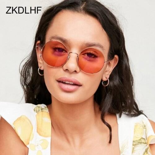 Vintage Sunglasses Women Round Metal Frame Sun Glasses Male Female Mirror Classic Retro Eyewear Fashion Ocean Gafas De Sol