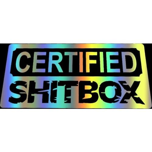DS28 Cool Modified Cars Certified Shitbox 4x4 Stickers Vinyl Die Cut Decal For Hoon Motorcycle Rear Window Bumper