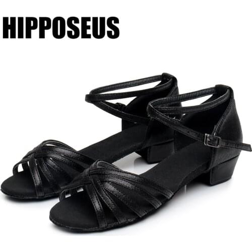 Hipposeus Girls Latin Dance Shoes for Girls Women Ladies Ballroom Modern Tango Pratise Dancing Performance Shoes Dropshippong