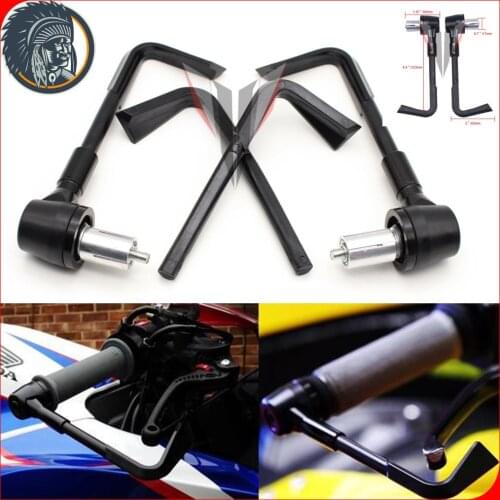 Universal 7/8" 22mm Motorcycle Proguard System Brake Clutch Levers Protect Guard Black for Yamaha YZF R1 R6 Tmax 500