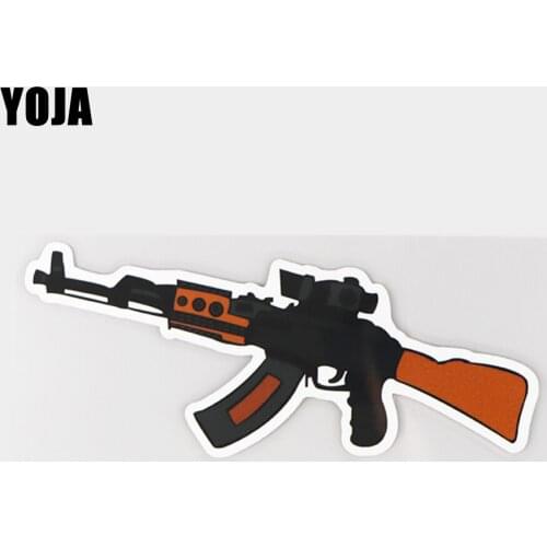 YOJA 6.2×16.2CM Personalized Weapon Decoration Car Sticker Rifle Vinyl Decal DY5-003