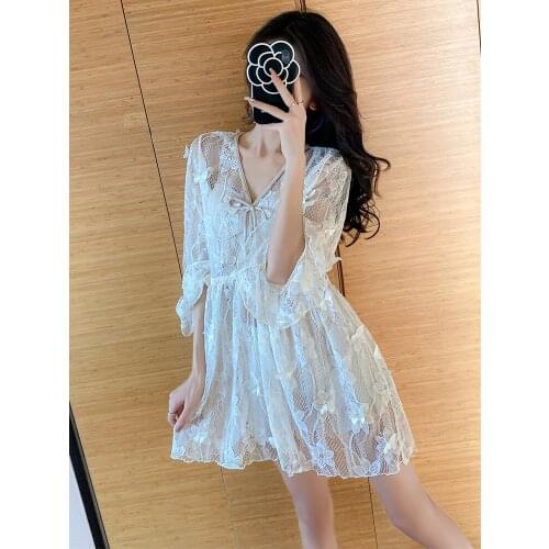 Womens Three Piece Swimsuit Smock 2021 New Conservative South Korea Cover Belly Show Thin Sexy Bikini Hot Spring