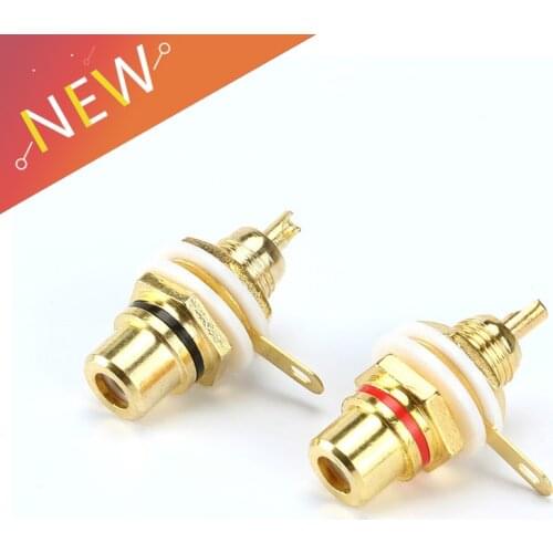 1 Pair RCA Female Socket Connector Chassis Panel Mount Adapter Audio Terminal Plug 3.5mm Plug AV Plug