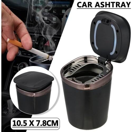 1pc Car Ashtray Cigarette Lighter w/ Blue Led Light for Most Car Cup Holder Replacement Auto Ashtray Durable Car Accessories