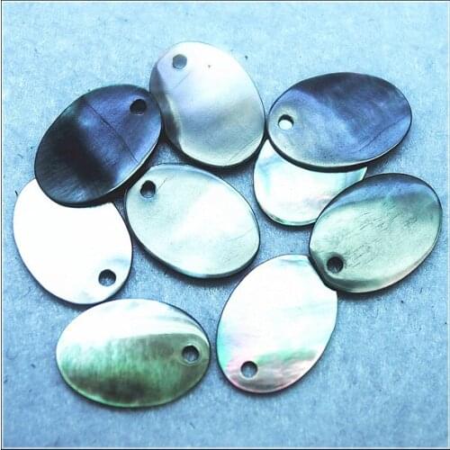 10pcs saltwater shell pendants oval shape size 13x18mm for women bracelets making accessories top fashion diy findings