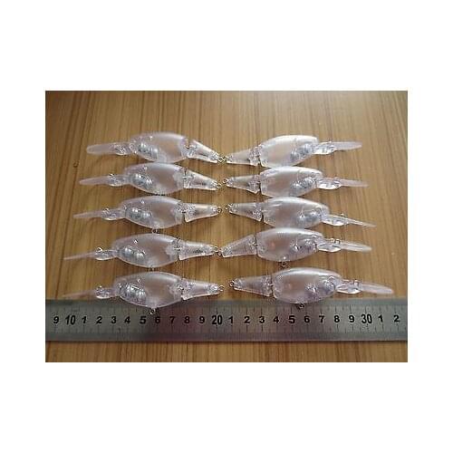 100pcs Unpainted Jointbait Crankbait Fishing Lure Body 4 1/8 Inch 7/16 OZ Blank lures JSE107