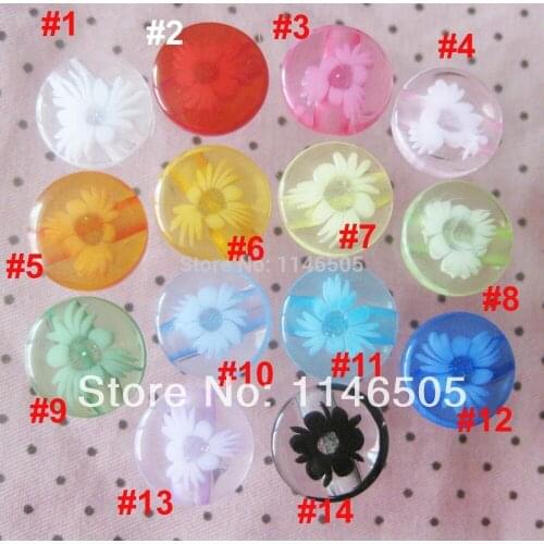 100pcs Mixed Color Garment ButtonsRound Resin Buttons For Craft Shirt Button 13mm zk0127