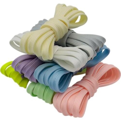 7MM Super Glow Luminous Lacets Premium Neon Night Light Shoelaces 2021 Male Female Sneaker Fashion шнурки для обуви