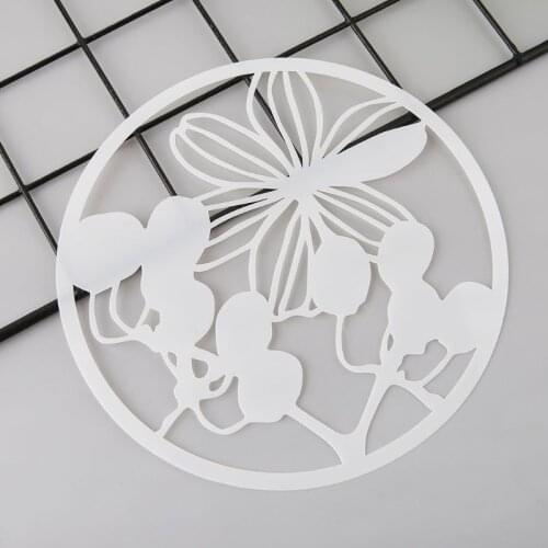 8Pcs Round Grilles Drawing Molds Plastic Children Painting Stencils DIY Paper Art Craft Card Label Scrapbook Bookmark Toy R9UA