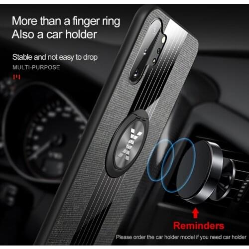 For Samsung Galaxy Note 10 Plus Cover Case Matte Fabric Magnetic Bracket Back Case For Note 8 9 10 Lite Note 20 Ultra Case Coque