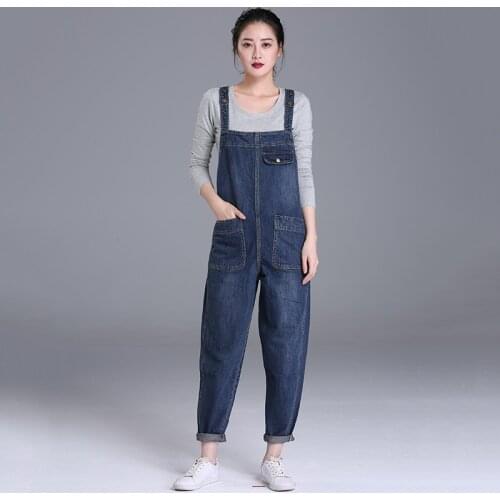 Oversize Jeans Women Autumn Winter Loose Large Size 8XL Pockets Jeans Overalls Women Casual Jeans Fashion Clothes