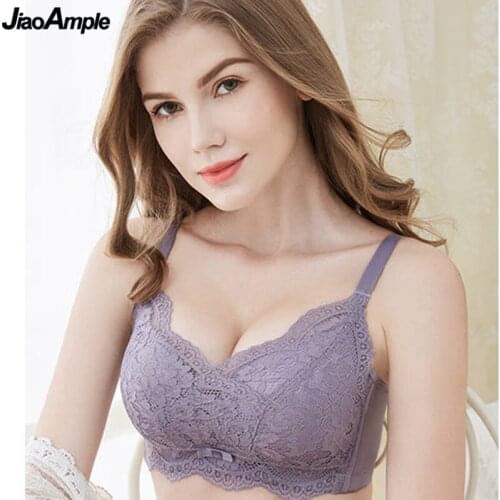 French Romantic Lace Push Up Bra Women Sexy Graceful Wireless Breathable Gather Underwear Lady Cozy Adjusted -strap Breast Bras