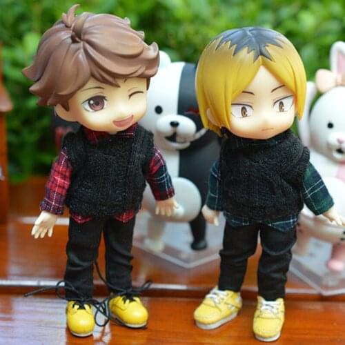 Obitsu11 ob11gsc baby suit British checked suit doll clothes Shirt+vest+ pants Doll accessories