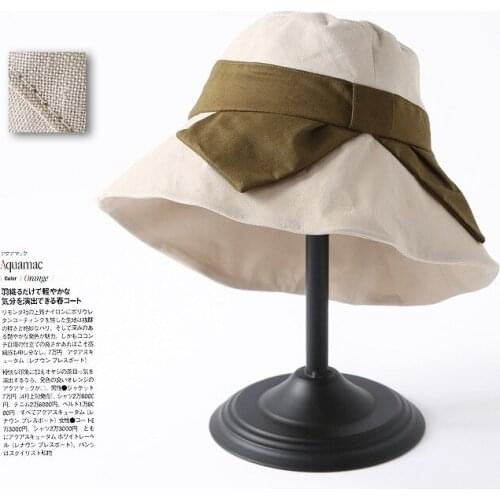 Big Brime Sun hat Cotton Casual Bucket Hat Fashion with big Bow Ladies Hip Hop caps Gorra Hombre Panama for Men