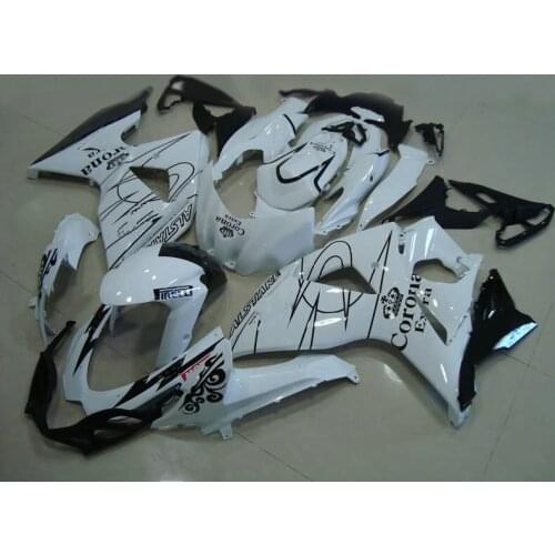 Injection mold Fairing kit for GSXR1000 09 10 GSX-R GSXR 1000 K9 2009 2010 Corona white black Fairings set+gifts SZ02