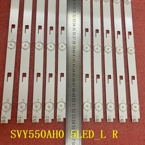 New 10pcs/set LED backlight bar For Sony KD-55X8000C KD-55X8005C SVY550AH0 5LED_L R LSY550FN01-001