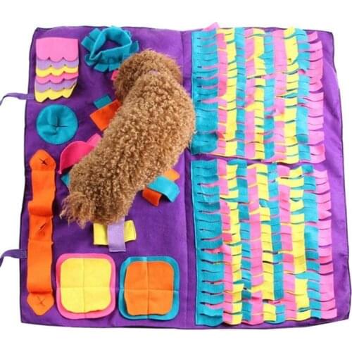 Pet Dog Snuffle Mat Pet Sniffing Smell Training Blanket Removable Detachable Fleece Pads
