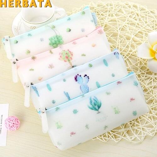 Super Big Pencil Case Silica Gel Cute School Supplies Bts Stationery Gift School Cute Pencil Box Pencilcase Pencil Bag CL-1986