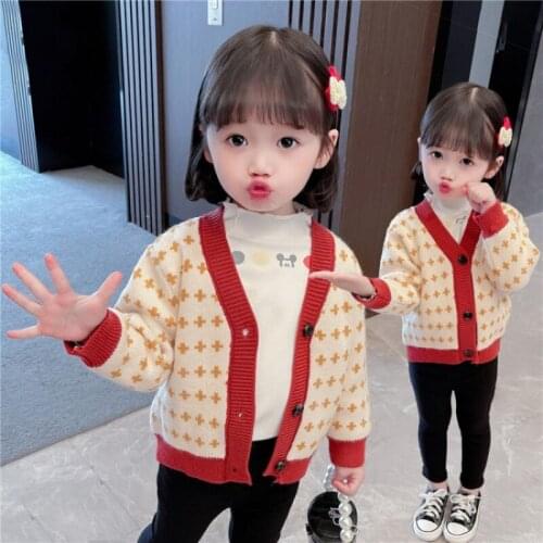 Girl Sweater Kids Baby Toddler Tops 2021 Charming Thicken Warm Winter Autumn Wool Knitting Cashmere Christmas Children Clothing