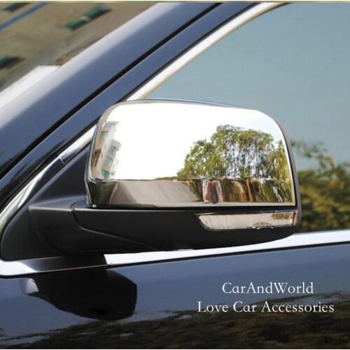 For Jeep Grand Cherokee 2014 2015 2016 2017 Side Door Back Mirrors Rear View Mirror Covers ABS Chrome Exterior Car Accessories