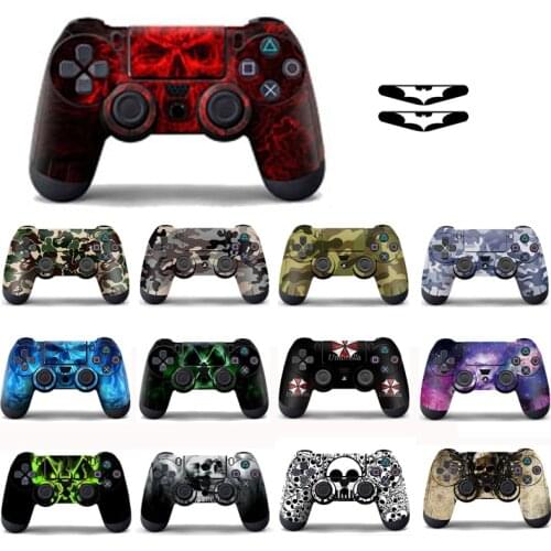Blue Skull Protective Cover Sticker For PS4 Controller Camouflage Skin For Playstation 4 Decal Accessories