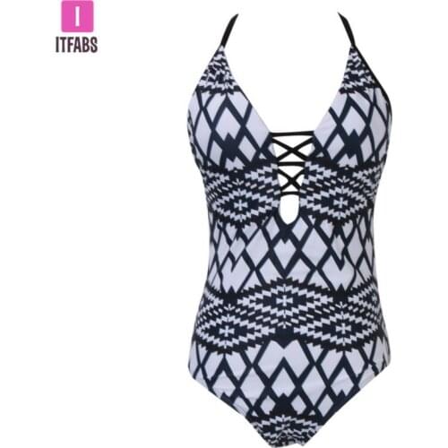 2019 New Summer Women Swimwear One Piece Push-up Padded Bra Bandage Bikini Set Swimsuit Swimwear Bathing Suit