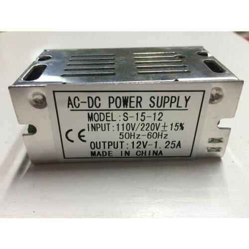 10 PCS 2021 Factory Price Wholesale 12V 1.25A 15W Switching Led Driver Power Adapter For LED Strip Light Display switch driver
