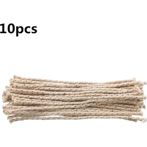 10pcs Kerosene Lighter Universal Copper Wired Cotton Core Wicks Replacement Accessory For Grind Wheel Petrol Lighters Fire Start