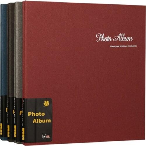 12 inch suede DIY photo album for lovers birthday gift wedding photo baby photo self-adhesive photo album souvenir album