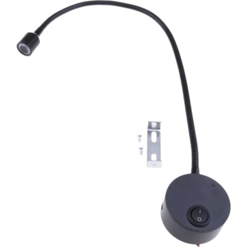 12V 1W LED Spot Reading Light Switch Camper Boat Motorhome Light