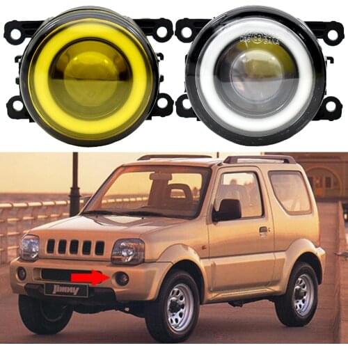 2PCS Angel Eyes High Brightness front bumper 2IN1 H11 LED Fog Light For Suzuki Jimny JB43 1998-2017 Jimny 4th Gen. 2018 2019