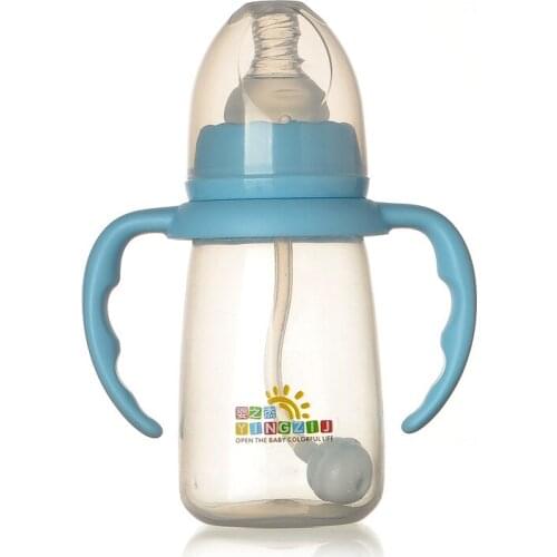 2020 New Style Baby Products Processing 150ml Standard Mouth Pp BABYS Feeding Bottle with Handle