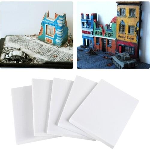 5PCS High Density White Foam Slab Plate Board DIY Model Carving 20/30mm