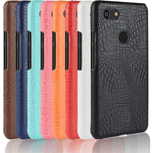 For Google Pixel XL PixelXL Case Crocodile Grain Leather Surface Hard PC Back Cover Phone Case for Pixel 1 2 3 3A Pixel3 Pixel3A